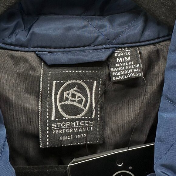Stormtech Performance Jacket Mens Sz M Bushwick Quilted Utility Snap Front Blue - Picture 8 of 12